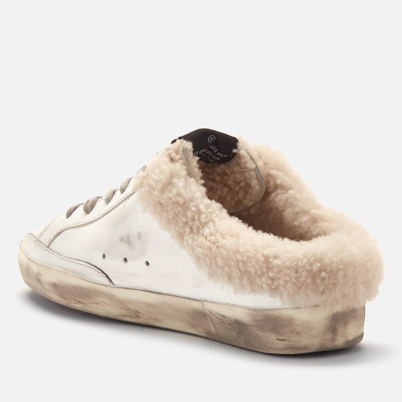 Beige Golden Goose Superstar Sabot Shearling Slip-On Trainers