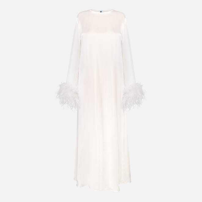 Suzi Maxi Dress With Detachable Feathers