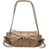 Crescent Shape Scrunch Hobo Bag with Silver Hardware