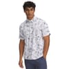 Printed Collared Neck Short Sleeve Polo Shirt