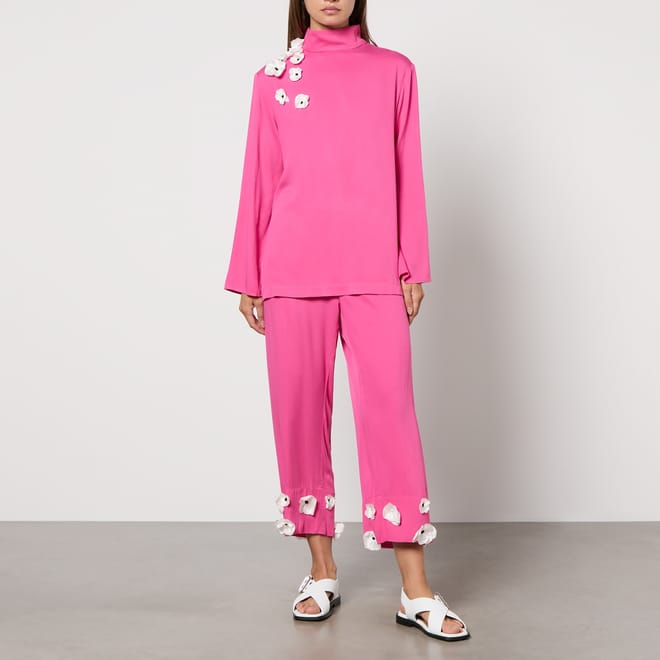 The Bloom Tie Pajama Set With Pants