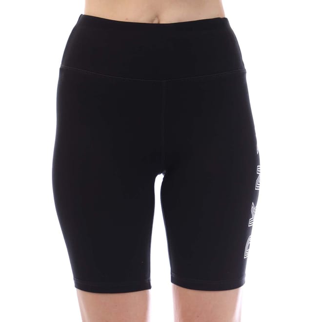 Track Logo High Waist Exercise Shorts