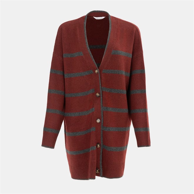 Womens Knit V Neck Button Cardigan