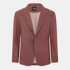 Single Button Lapel Collared Solid Patterned Blazer