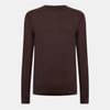Crew Neck Ribbed Collar Long Sleeve Sweater