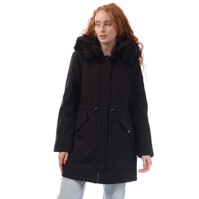 Zip Front Softshell Parka Jacket