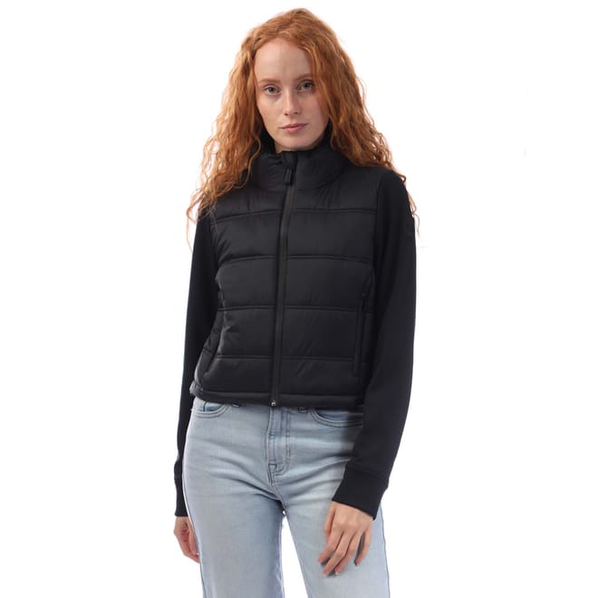 Cropped Scuba Mixed Puffer Jacket