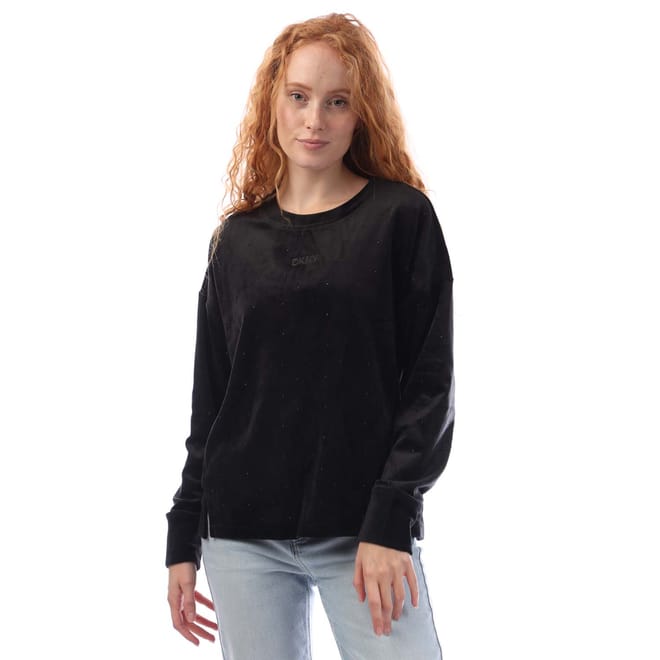 All over Rhinestone Crewneck Sweatshirt