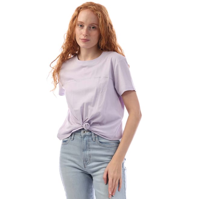 Rhinestone Stripe Logo  T-Shirt