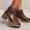 Kali Ankle Boots with Chunky Heel