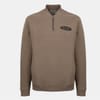 Americano Zip Neck Long Sleeve Sweatshirt