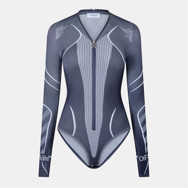 Zip Neck Long Sleeve Bodysuit