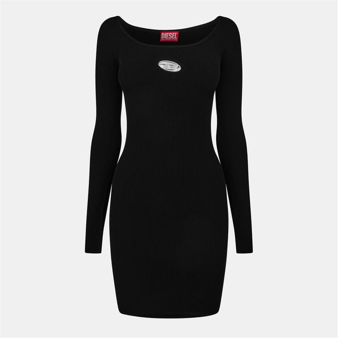 Scoop Neck Long Sleeve Mini Dress