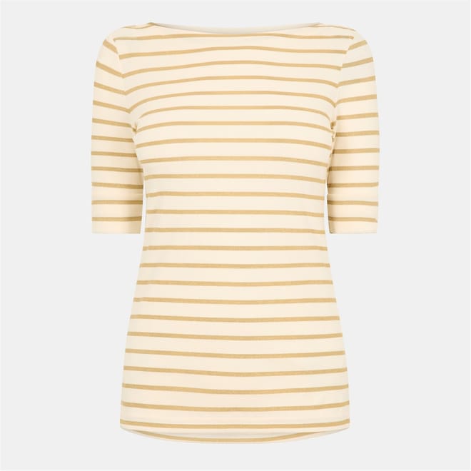 Judy Boat Neck Three-Quarter Sleeve T-Shirt