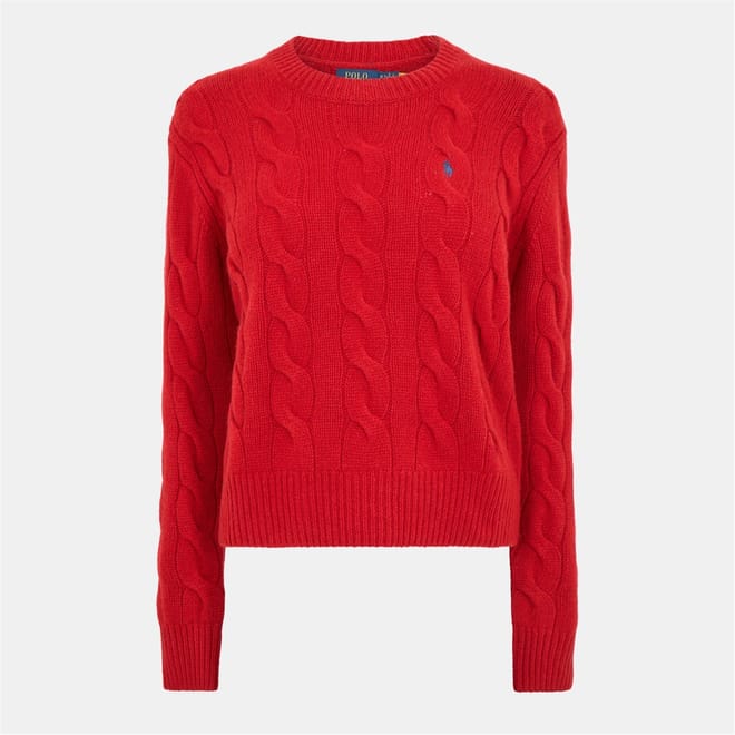 Cable Detail Crew Neck Long Sleeve Sweater