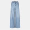 Lotta Light Wash Patterned Wide Leg Jeans