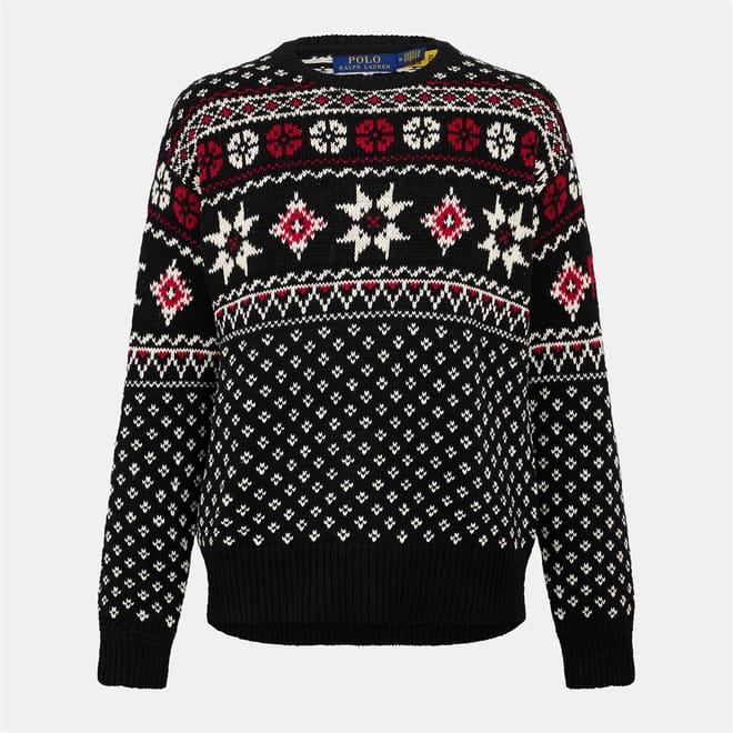 Fairisle Crew Neck Long Sleeve Sweater