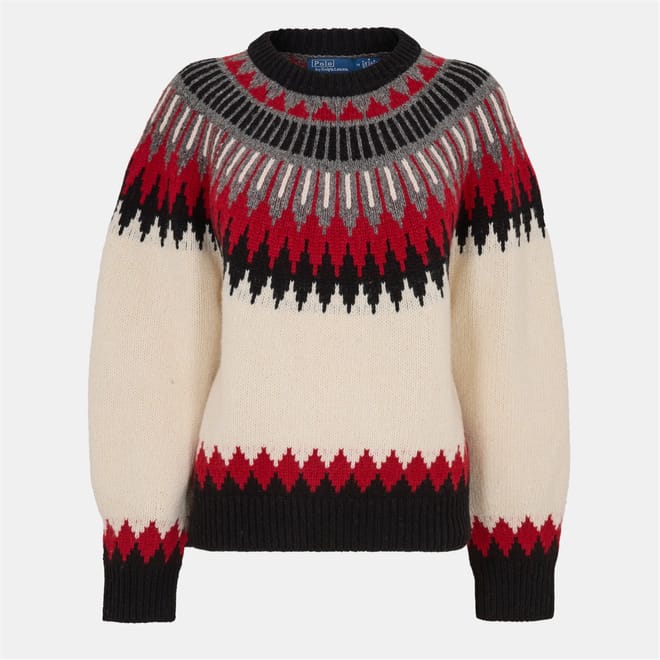 Fair Isle Crew Neck Long Sleeve Sweater