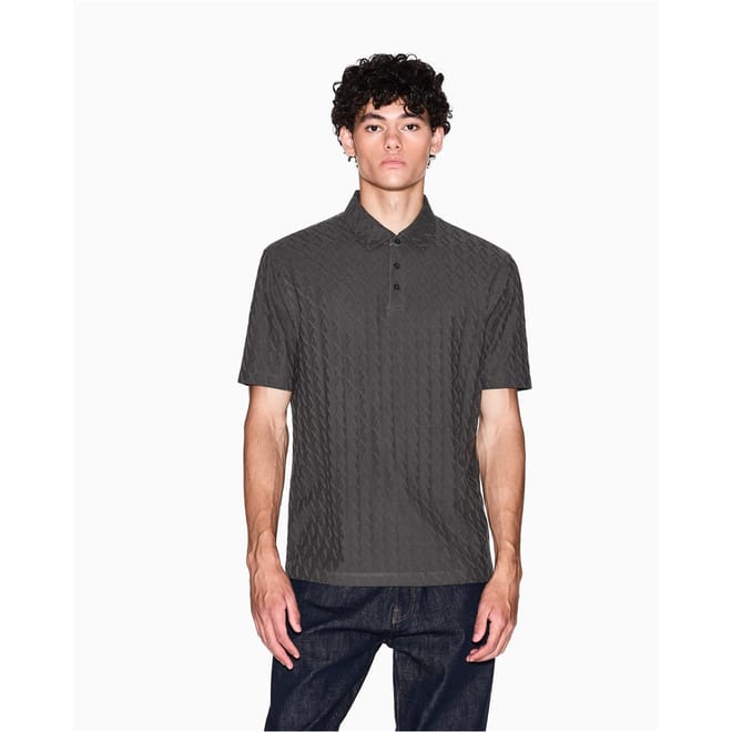 Exchange Collared Neck Short Sleeve Polo Shirt