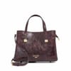 Dominantly Marble Patterned Tote with Gold Tone Hardware