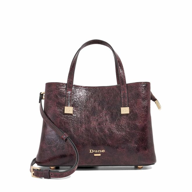 Dominantly Marble Patterned Tote with Gold Tone Hardware
