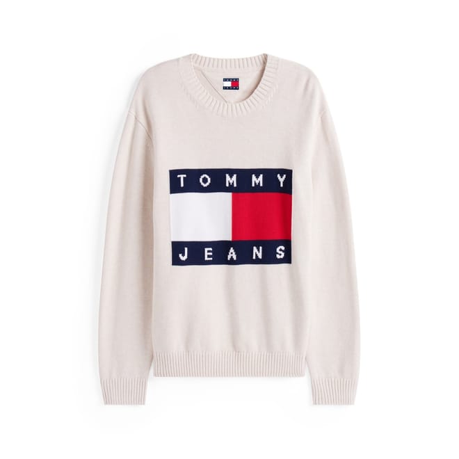 Flag Graphic Crew Neck Long Sleeve Sweater