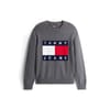 Flag Graphic Rib Crew Neck Long Sleeve Sweater
