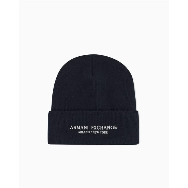 Exchange Lettering Turn Up Brim Beanie