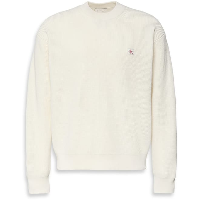 Crew Neck Ribbed Collar Long Sleeve Sweater