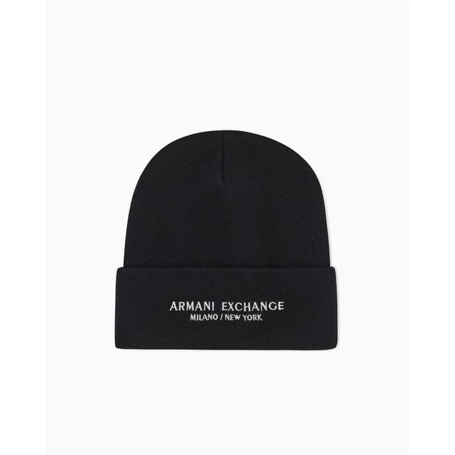 Exchange Lettering Turn Up Brim Beanie