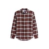 Collared Neck Long Sleeve Flannel Shirt