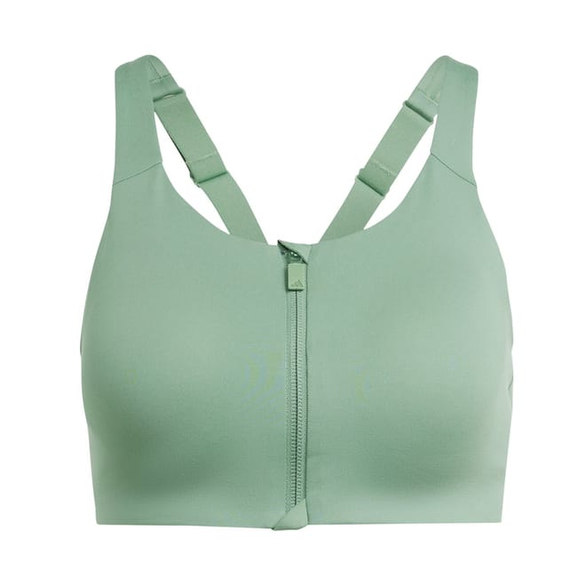Lux Scoop Neck Front Zipper Sports Bra