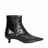 Odore Snake Skin Textured Ankle Boots
