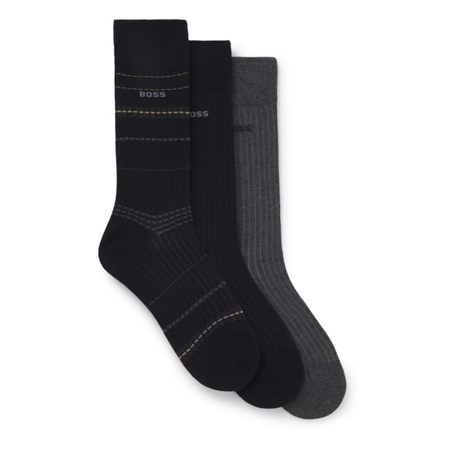 Pack Rib Stripe Socks