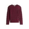 Cable Crew Neck Long Sleeve Sweater
