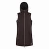 L Hooded Solid Patterned Gilet