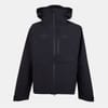 Snow Hooded Full Zipper Solid Patterned Ski Jacket