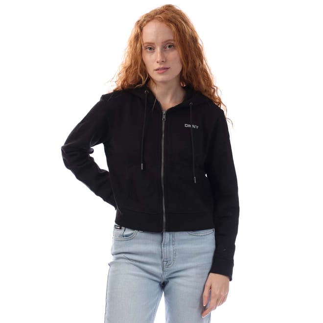 Mini Studded Logo Full Zip  Hoodie