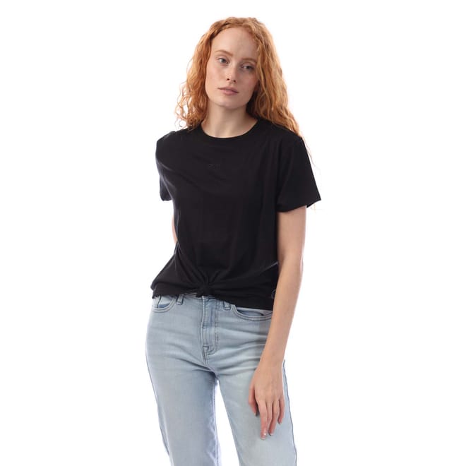 Embellished Logo Knot T-Shirt