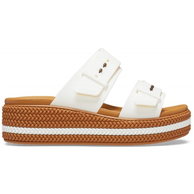 Brooklyn Woven Buckle Open Toe Slides