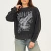Womens Crew Neck Graphic Sweatshirt