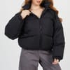 Womens Oversized Hooded Puffer Jacket With Pockets