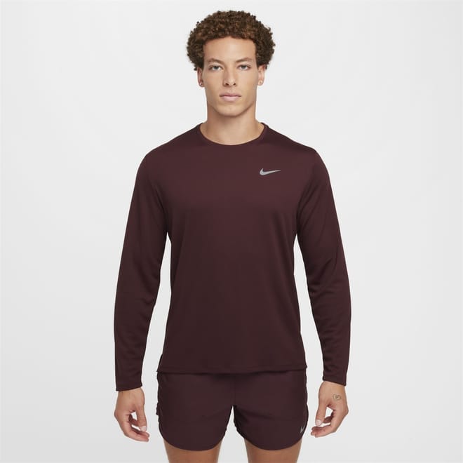 Mens Miler Dri Fit Uv Long Sleeve Running Top