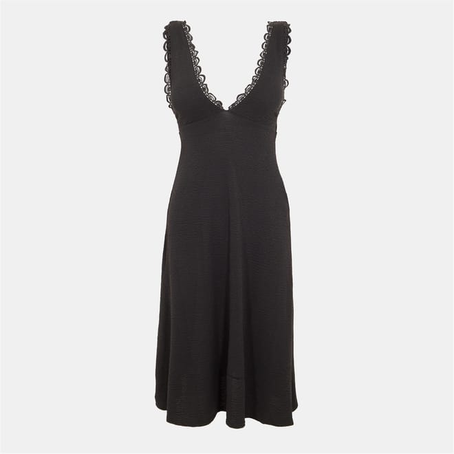 Regular Fit V-Neck Midi Slip Dress