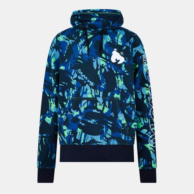Night Camo Hooded Neck Long Sleeve Sweatshirt