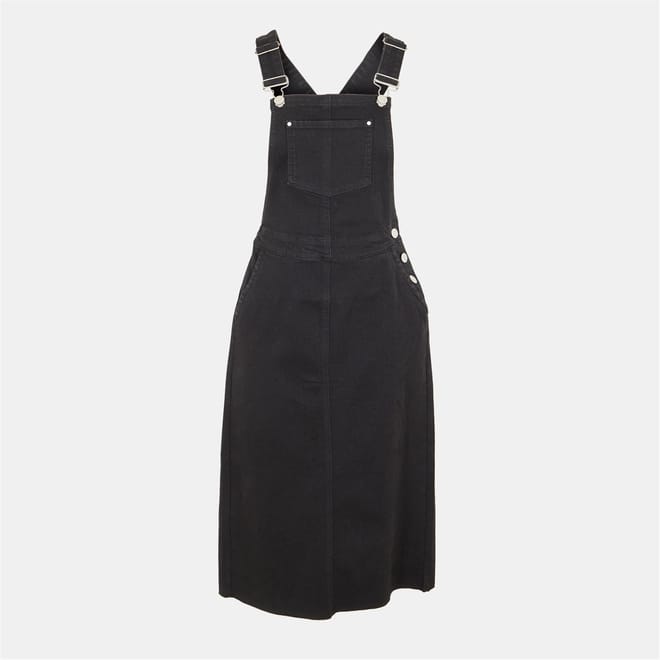 Dungaree Spaghetti Strap Midi Pinafore