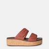 Brooklyn Cork Platform Open Toe Slides