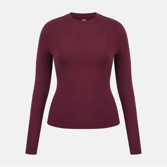 Slim Fit Crew Neck Long Sleeve Jersey T-Shirt