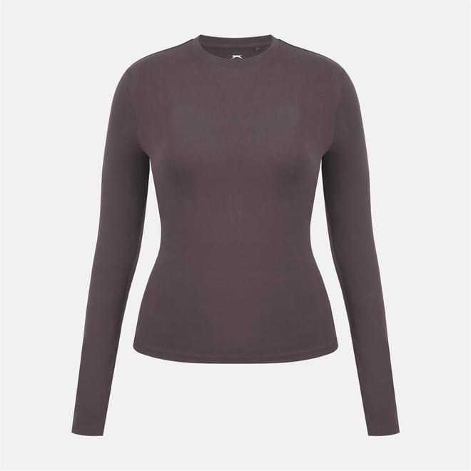 Slim Fit Crew Neck Long Sleeve Jersey T-Shirt