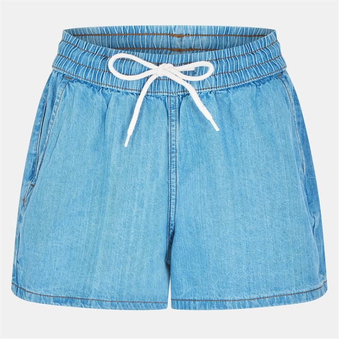 Denim Bermuda Shorts with Elasticated Waistband
